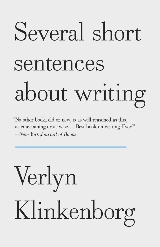 Book cover, Several Short Sentences About Writing by Verlyn Klinkenborg